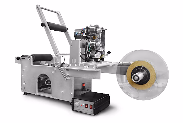 Semi-Automatic Round Bottle Labeling Machine with Date Coder