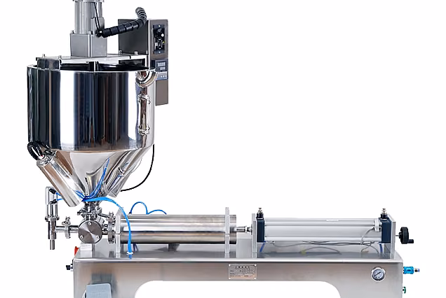 Single-Head Thick Liquid & Paste Filler with Heater and Mixer - 10-250ml